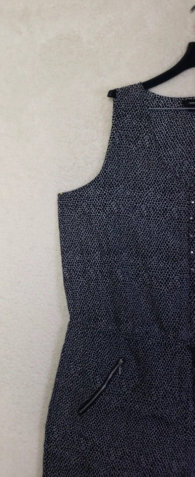 Mono Mossimo Mujer XXL Negro Estampado Serpiente Poliéster Sin Mangas Pierna Recta Foto 2 de 4