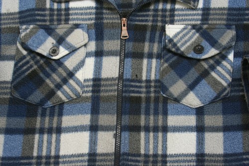 Fleece Dress Shirt Long Sleeve Walnut Creek X-Large XL Polyester Blue Gray JKT5 - Picture 5 of 5