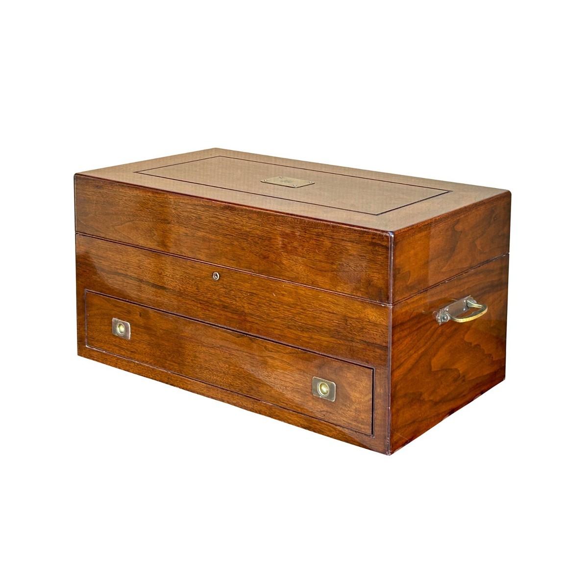 Vintage Natural Wood Light Brown Rectangular Trunk with Drawer ws4252S Vintage Natural Wood Light Brown Rectangular Trunk with Drawer ws4252S