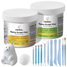 Epoxy Sculpt Clay, 1 Pound Natural Grey Epoxy Putty,2 Part Strong Adhesive  ...