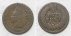 X7699  1870 Indian Head Cent Penny 1c, Good details, gouges