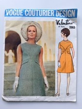 Vintage 1969 Vogue Couturier 2063 Valentino Dress Sz 12 B34 Uncut FF Label