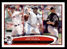 2012 Topps #212 Active AL Wins Leaders