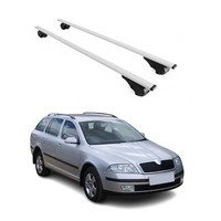 DachträGer GrundträGer FüR Skoda Octavia Mk2 2004-2013 75Kg Stahl Silber 2 Tlg