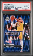 2024 Mosaic #1 LeBron James Give and Go - Blue Seismic Serial # 125/149 PSA 10
