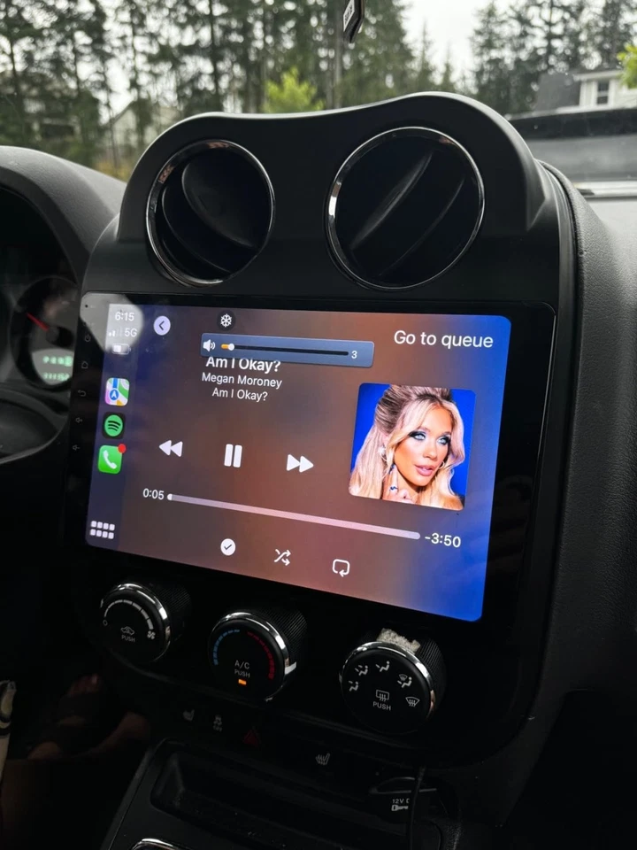 Radio estéreo GPS Android 14 para Jeep Patriot Compass 2009-2016 Apple Carplay Foto 2 de 4