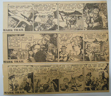 (26) "Mark Trail" Dailies by Ed Dodd from 10/1955 Size: 2.5 x 8 inches