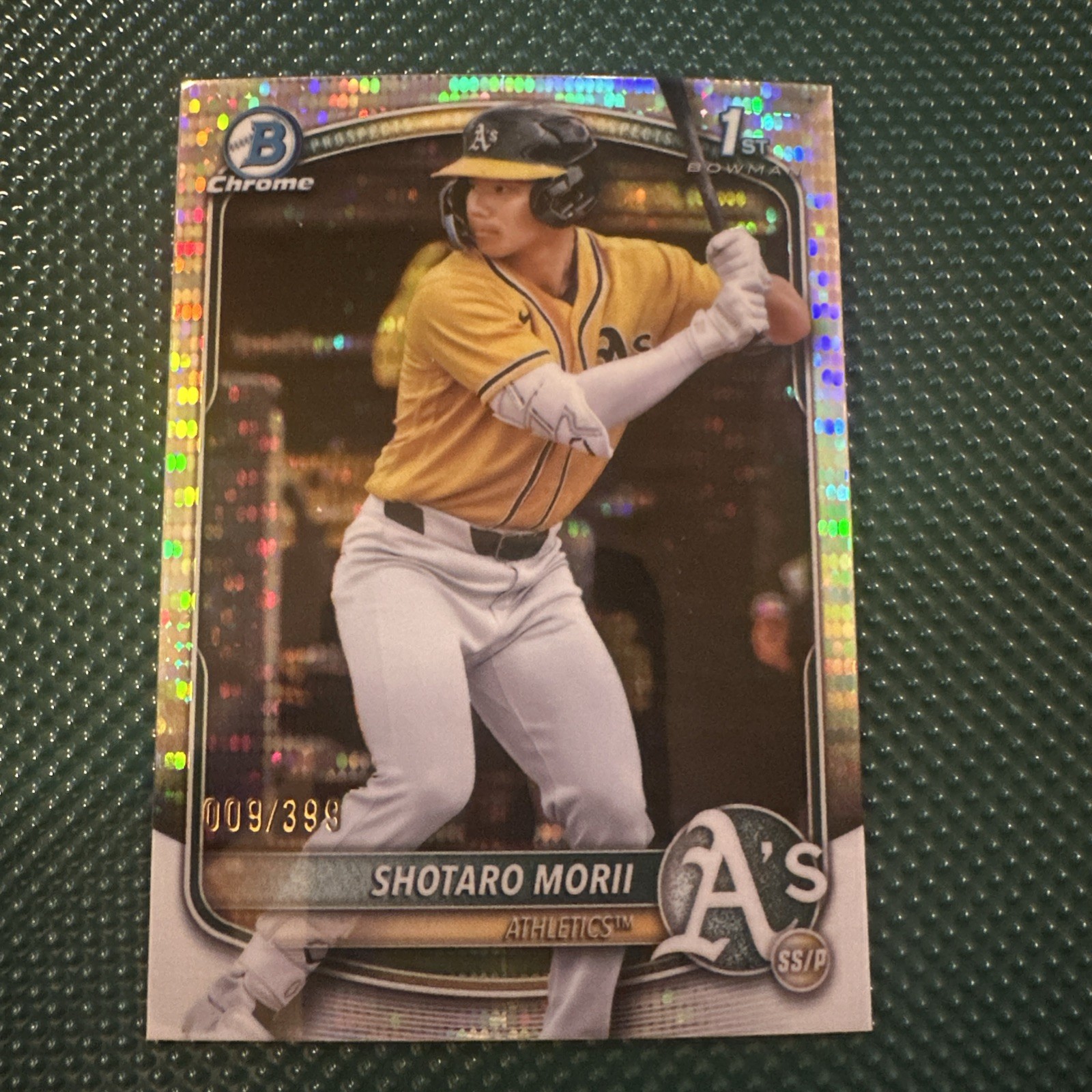 2025 Bowman Chrome Shotaro Morii Pulsar Refractor /399 RC #BCP-170 Athletics