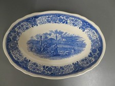 Flache Schale 30 x 20 cm Platte Villeroy & Boch Burgenland Blau Alte Marke