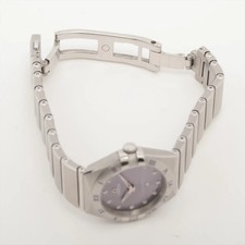Omega Constellation SS SS QZ Violet dial 2 Extra Links 131.10.28.60.60.002 5