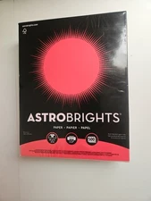 Astrobrights By Neenah 24lb Re Entry Red Colored Paper 500 Sheets 8.5 x 11 Inch
