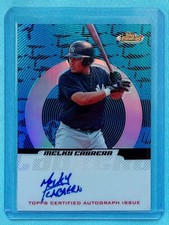 Melky Cabrera 2005 Topps Finest Rookie Card Blue Parallel /299. rookie card picture