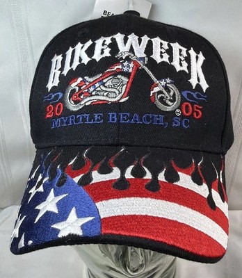 Bike Week 2005 Myrtle Beach SC Vintage Black Baseball Cap Beach Club Promotions