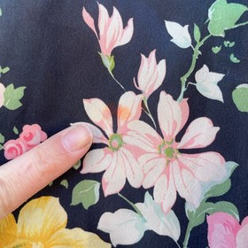 Vintage Val-Mode Satin Floral Robe Lingerie USA S