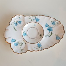 Copeland Spode Ceramic Scone Cake Sandwich Plate Bluebell floral England vintage