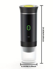 Macchina Caffè Portatile 3 In 1 Ricaricabile USB-Capsule e Macinato-Espresso