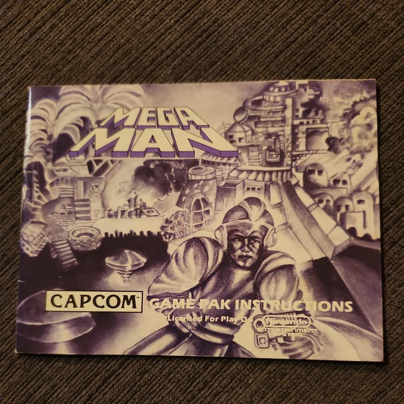 NO GAME- Authentic Manual ONLY! Mega Man Nintendo NES