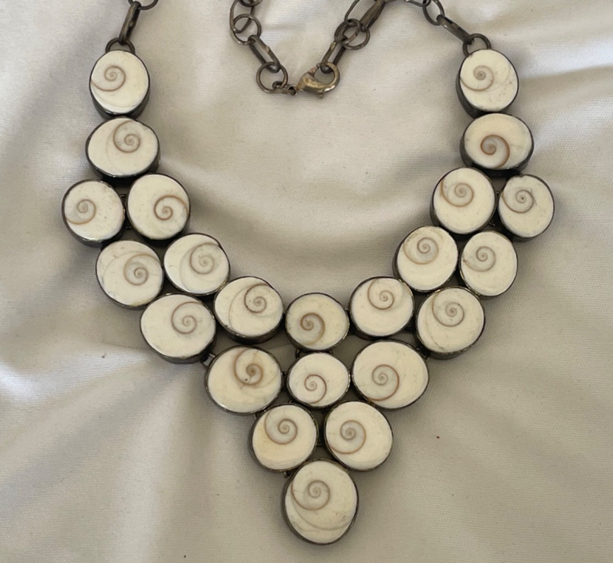 Handcrafted Statement SHIVA EYE SHELL Necklace - … - image 4