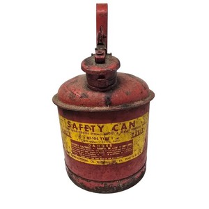 Vintage Eagle Safety Can U1-10S Type I 1 Gallon Red Steel Gas Oil Gas Can USA