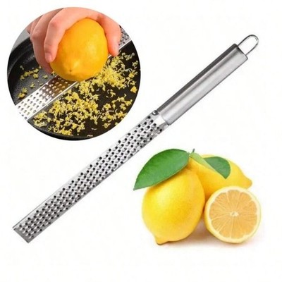 Stainless Steel Lemon Zester Grater w/ Handle for Citrus Cheese Chocolate
