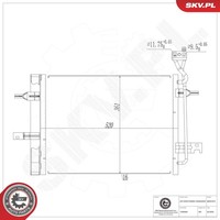 Esen SKV Kondensator Klimaanlage 86SKV473 Aluminium FüR Opel Meriva X03 16V E75