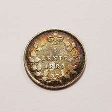 1887 5c Canada Five Cents Silver .0346 ASW - KM2 - SKU-Q5106
