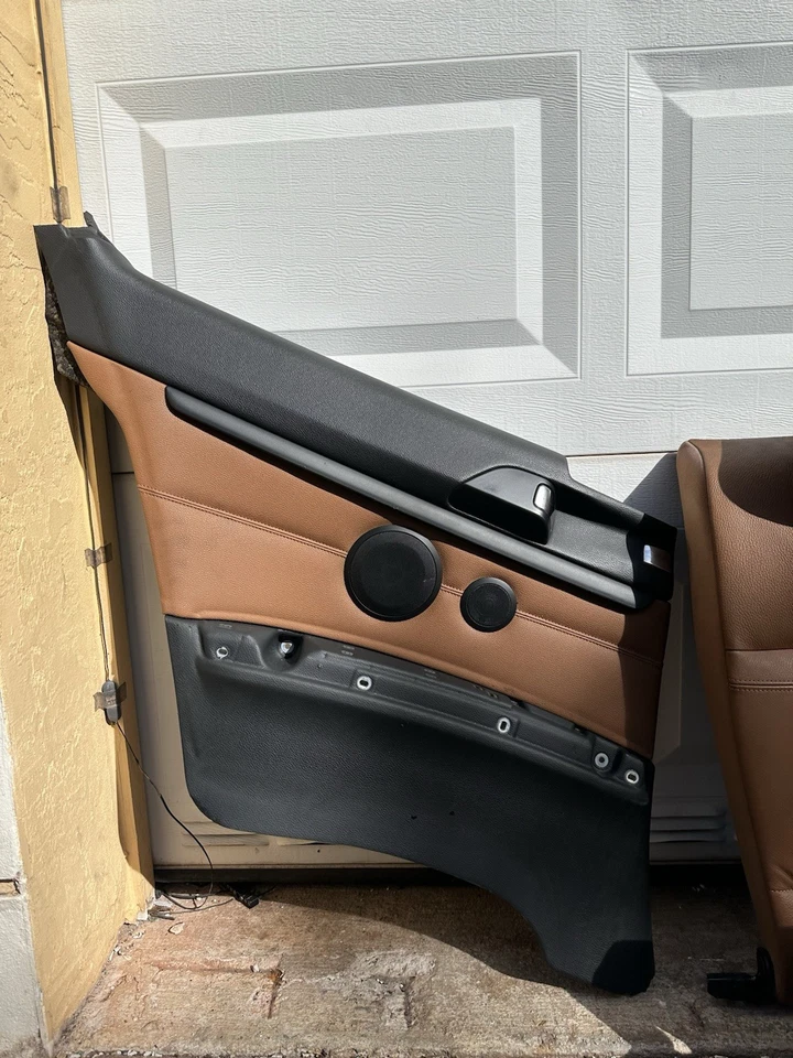 OEM BMW E92/E93 3-Series 07–13 Saddle Brown Rear Seats & Door Panels Set - Image 4 of 4