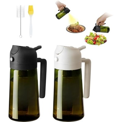 Ölsprüher 2er Set Glas 470ml UV-Schutz Sprühflasche Öl Sprayer Küchenzubehör