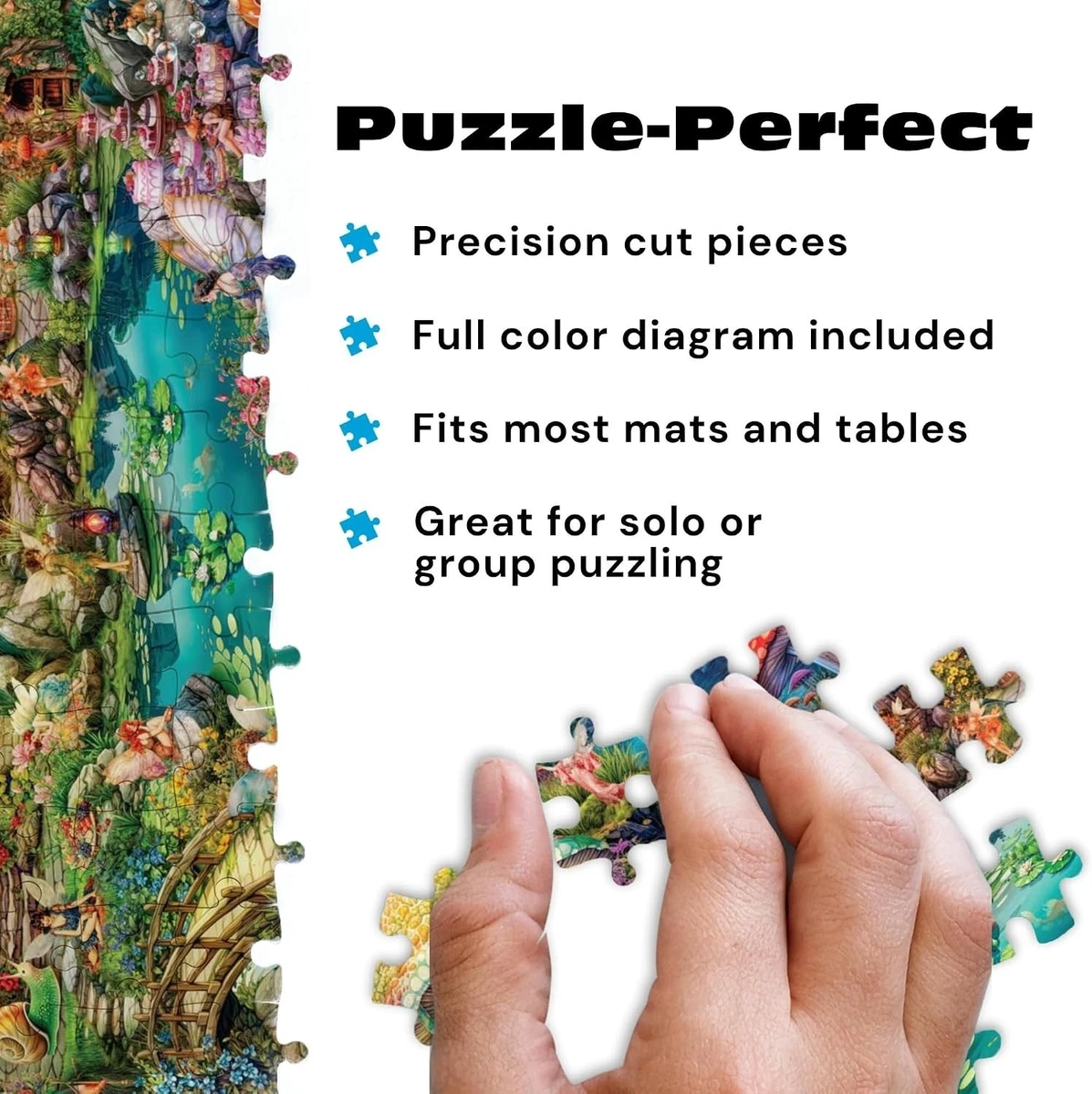 Jigsaw Puzzle Adults 1000 Pieces Merry Mushroom Village Picnic Challenging Game