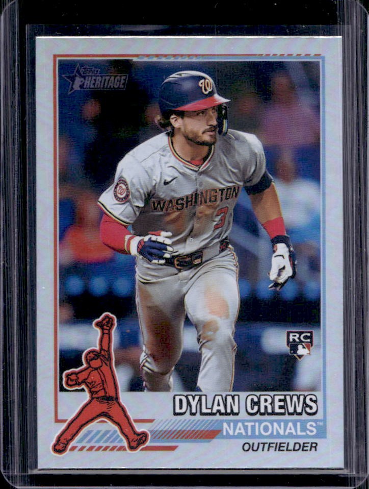 2025 Topps Heritage Dylan Crews 1976 Redefined RC Holographic #76R-12 Nationals