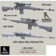 1/35 Live Resin LRE-35430 M21 Sniper Rifle Vietnam War M14