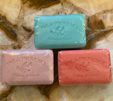 PRE DE PROVENCE Soap Bars Set of 3 Peony, Tiger Lily, Jade Vine 250mg each New