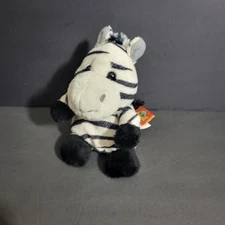 Adventure Planet Zebra Bean Bag Plush Stuffed Animal Toy Black White Striped 5”