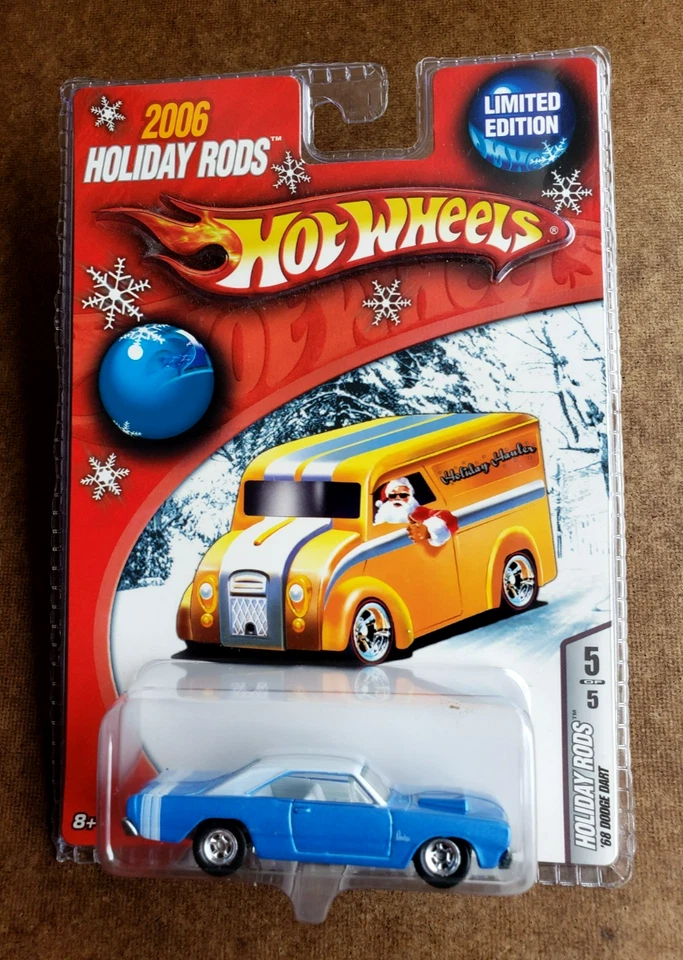Dodge Dart Hot Wheels '68 azul #05/05 2006 Holiday Rods 1:64 edición limitada pilotos reales Foto 3 de 4