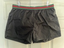 Men’s Gucci Nylon Sport Shorts / Swim Logo Band 54 XL Black