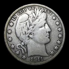 1911-D Barber Half Dollar Silver  ---- Nice Condition Coin ---- #KK667