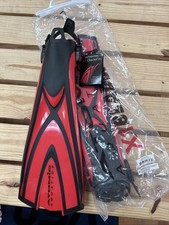 Atomic Aquatics X1 Fin - Large - Red - Dive Fins - Open Heel - 05-0155-2P