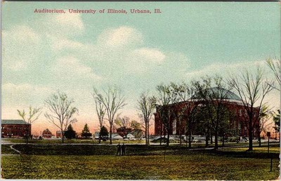 Postcard ARENA SCENE Urbana Illinois IL m/09 AL2632