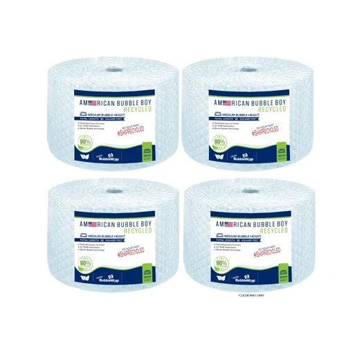 5/16 Medium Recycled Bubble Wrap - 4 rolls - product listing photo