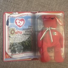 Osito The Bear 1999 McDonald  s International Bears II TY Beanie Babies W/ Error