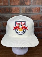 New Era New York Red Bull Soccer Logo The Golfer White Corduroy Snapback Hat MLS