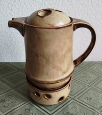 Kaffekanne + Stövchen Langenthal Suisse Savannah Sahara braun Hartporzellan