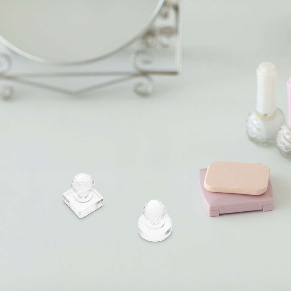 Square Round 2 Pcs Transparent Eyeshadow Pressing Tool Square Round Makeup Powder ...