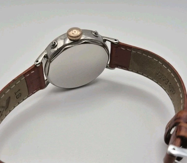 Vintage Movado Triple Date Kalendar Gold und Stahl Männer Uhr Cal 475 - Bild 4 von 4