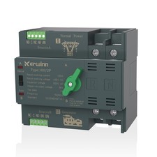 Mini ATS Automatic Transfer Switch 100 amp Manual Power Transfer Switch 110V Dua