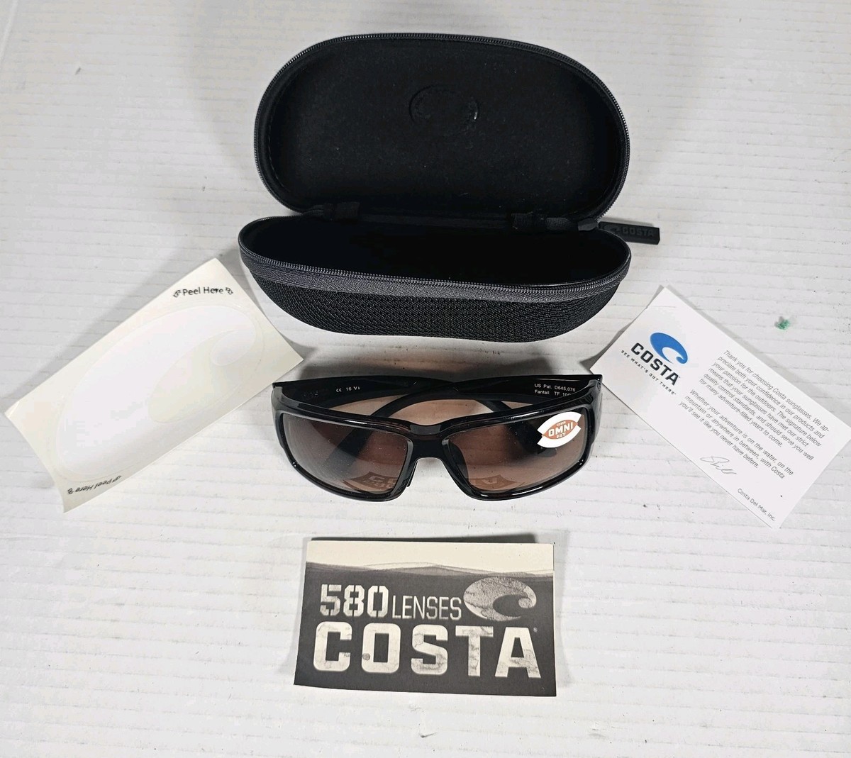 Costa Del Mar Sunglasses Fantail Global Fit Tortoise/Copper 580