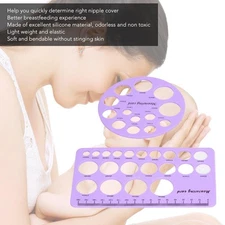 Flange Measurement Tool Sizing Nipple Rulers Set Silicone for Breast Pump