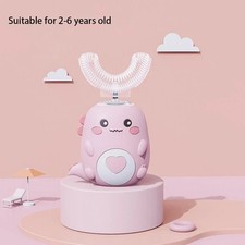 Children U-shaped Electric Toothbrush 360 Degrees Smart Cartoon Kids Silicone