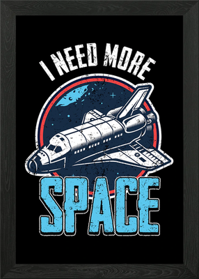 #ad #ad I need more space Framed Wall Art Poster Canvas Print Picture GBP 34.95