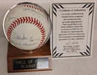 AUTOGRAPHED HOF SLUGGERS  BASEBALL 6 AUTOGRAPHS with COA